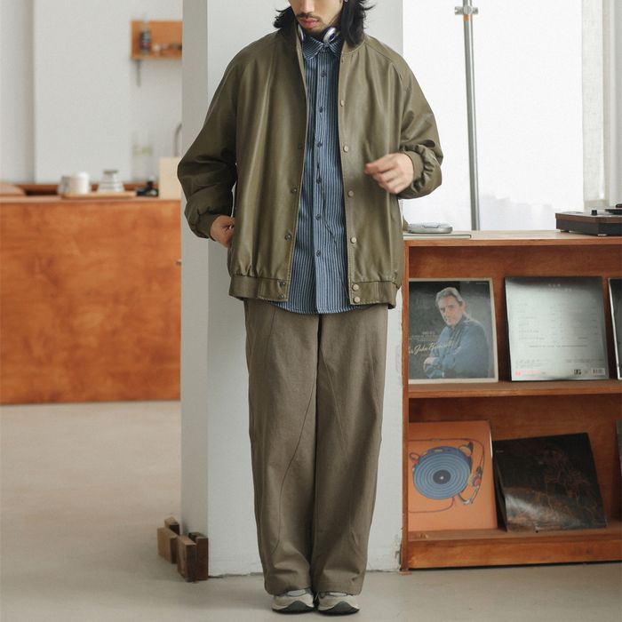 フェイクレザー ブルゾン M10427