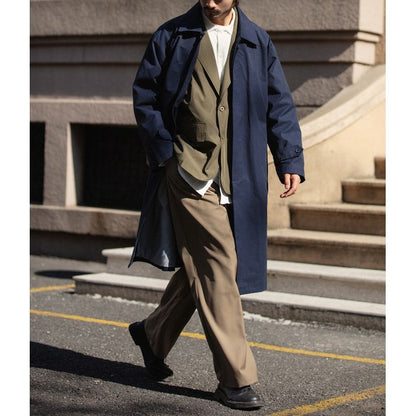 ロング丈ステンカラーコート　M10365