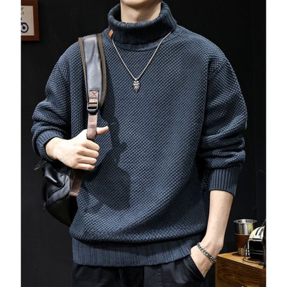 タートルネック ワッフルニット　M10538