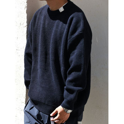 ワッフルニット プルオーバー　M10058