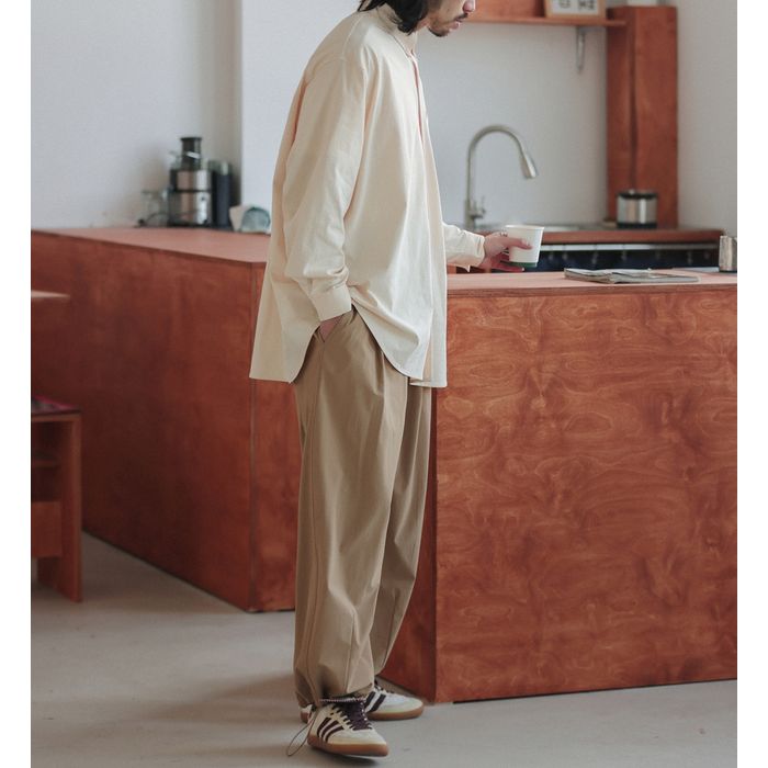 同色ストライプ 長袖シャツ　M10335