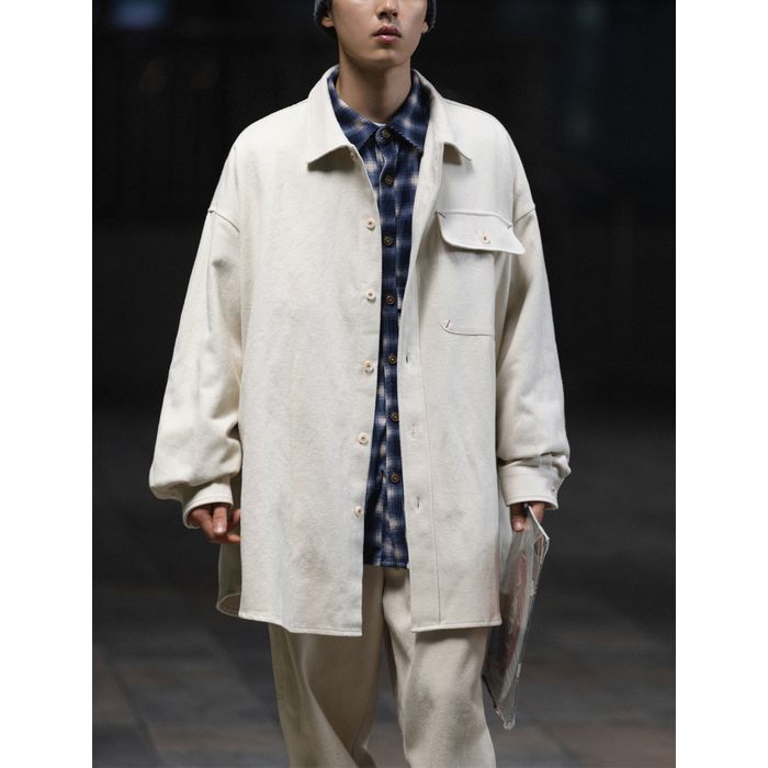 ステッチポケット 長袖シャツ　M10375