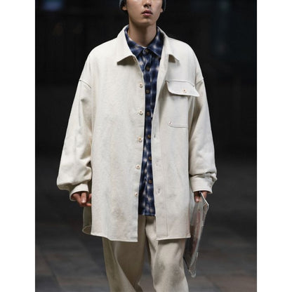 ステッチポケット 長袖シャツ　M10375