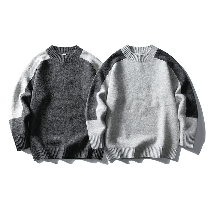 バイカラー クルーネックニット　M10594