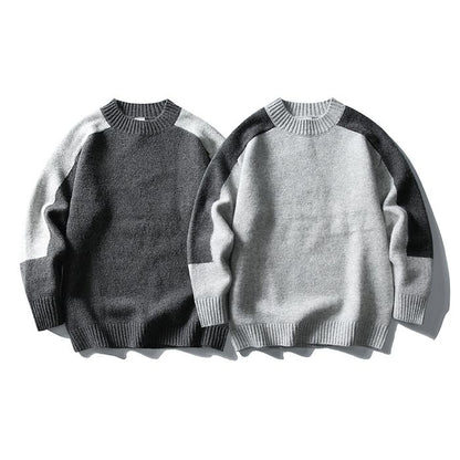 バイカラー クルーネックニット　M10594