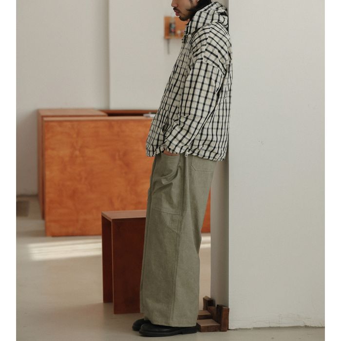 チェック柄 プルオーバー フーディ　M10373