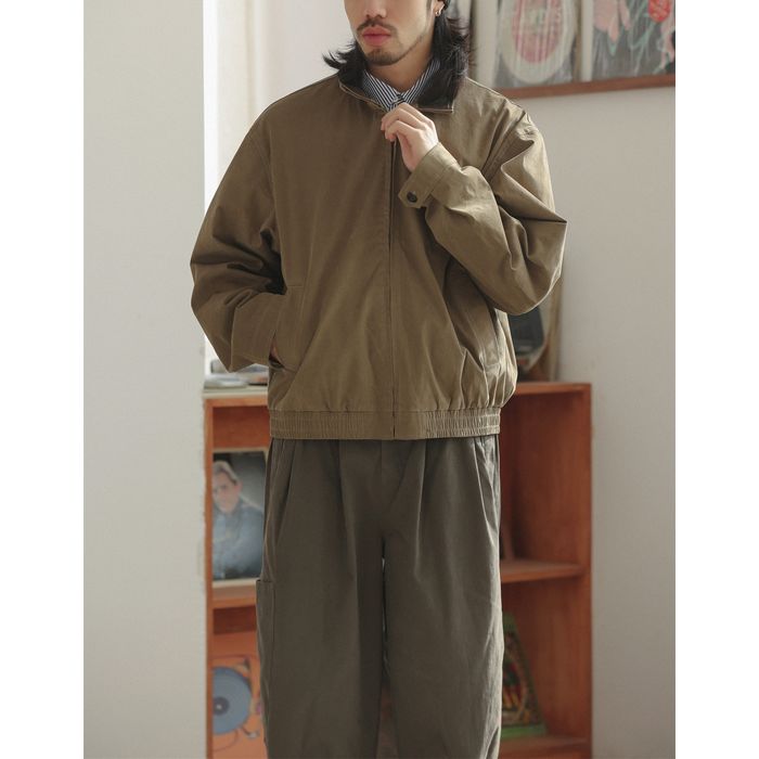 PUカラー フルジップ ブルゾン　M10381