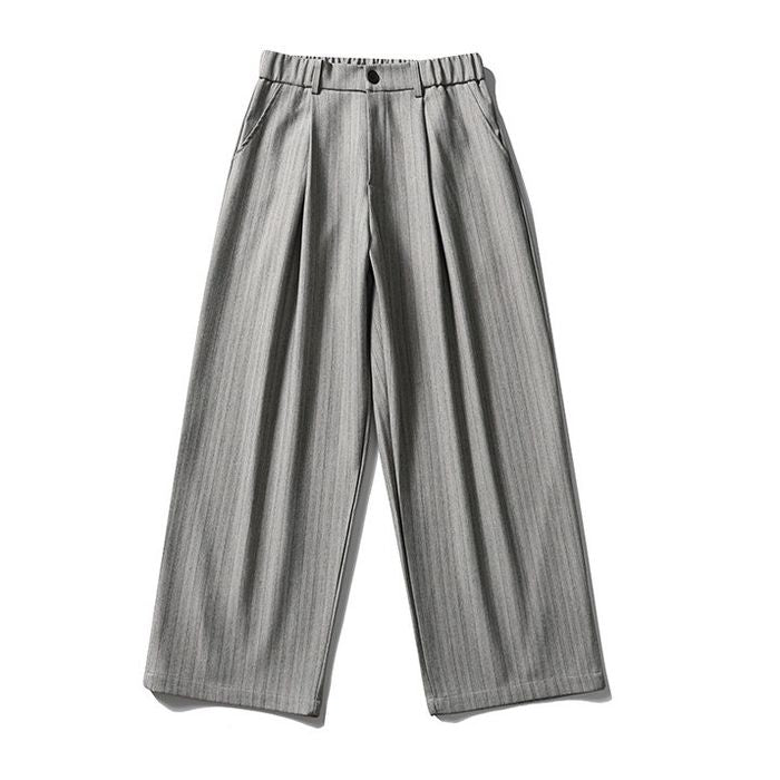 ストライプ柄 タック入りワイドパンツ　M10792