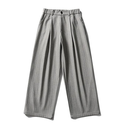 ストライプ柄 タック入りワイドパンツ　M10792
