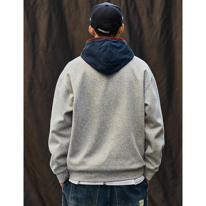 コントラストフード パーカー　M10545