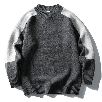 バイカラー クルーネックニット　M10594