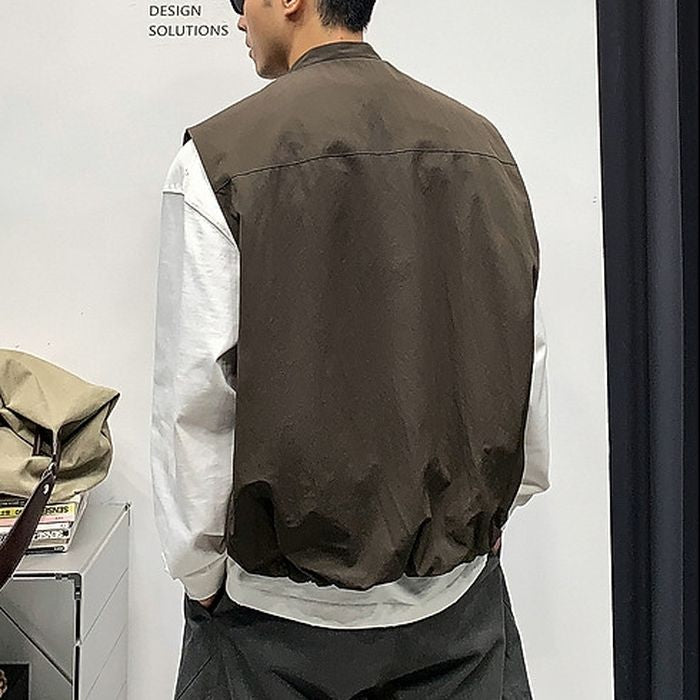 スタンドカラー ジップアップ ベスト　M10818