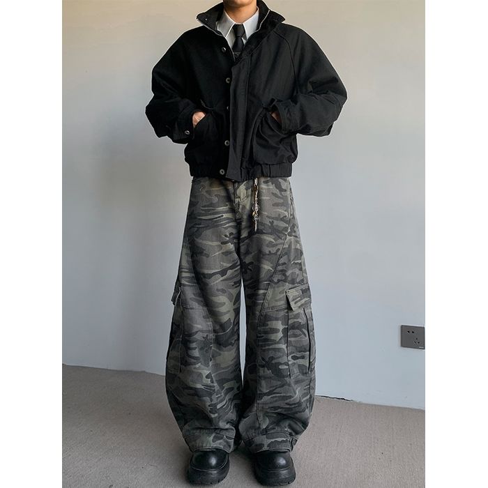 カモフラージュ柄 カーゴパンツ M10488