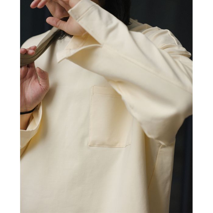 ポケット付 長袖Tシャツ　M10376