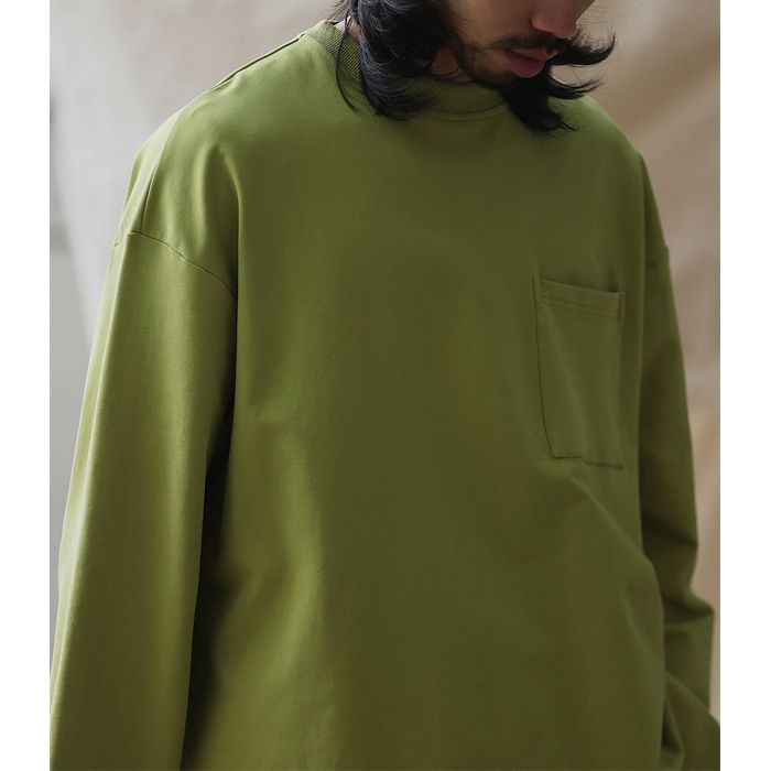 ポケット付 長袖Tシャツ　M10376