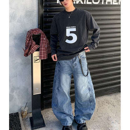 アクセントロゴ 長袖Tシャツ　M10478