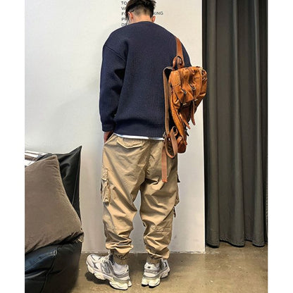 ドロップショルダー クルーネックニット　M10539