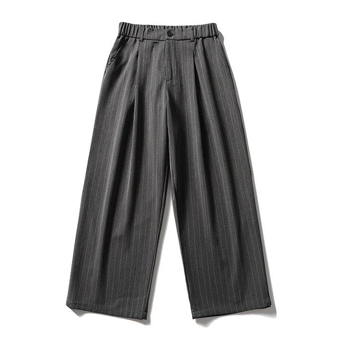 ストライプ柄 タック入りワイドパンツ　M10792
