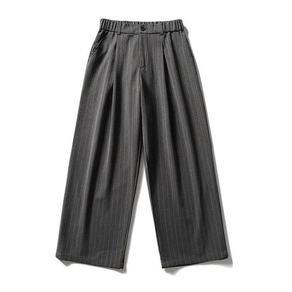 ストライプ柄 タック入りワイドパンツ　M10792