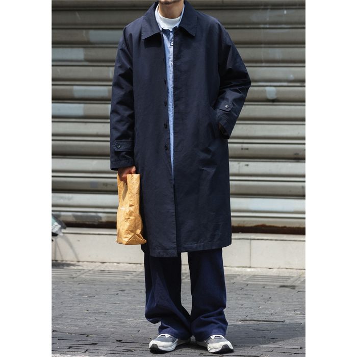 ロング丈ステンカラーコート　M10365