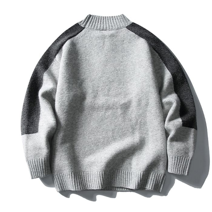 バイカラー クルーネックニット　M10594