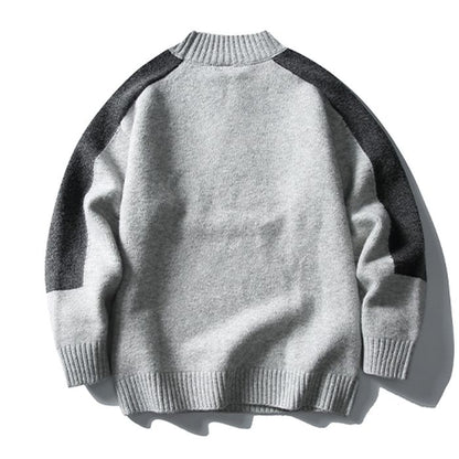 バイカラー クルーネックニット　M10594