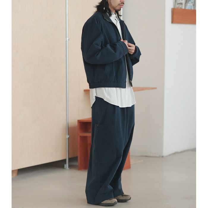 PUカラー フルジップ ブルゾン　M10381