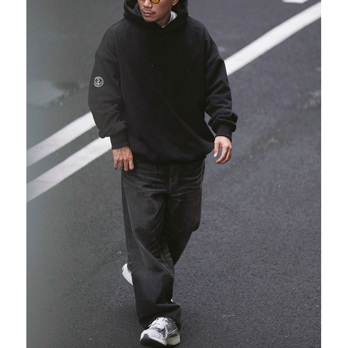 袖刺繍 プルオーバー フーディ　M10341