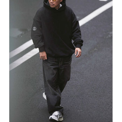 袖刺繍 プルオーバー フーディ　M10341