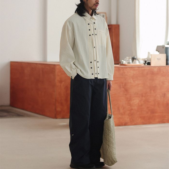 デザインフロントボタン シャツ M10426