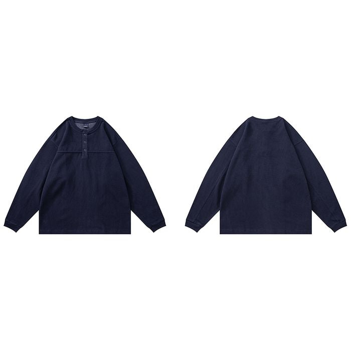 ヘンリーネック 長袖Tシャツ　M10591