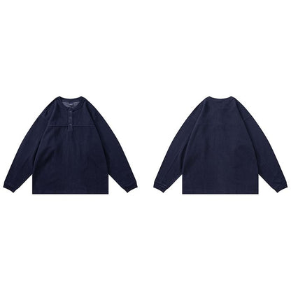 ヘンリーネック 長袖Tシャツ　M10591