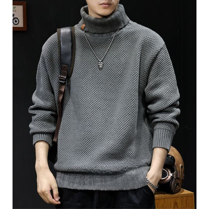 タートルネック ワッフルニット　M10538