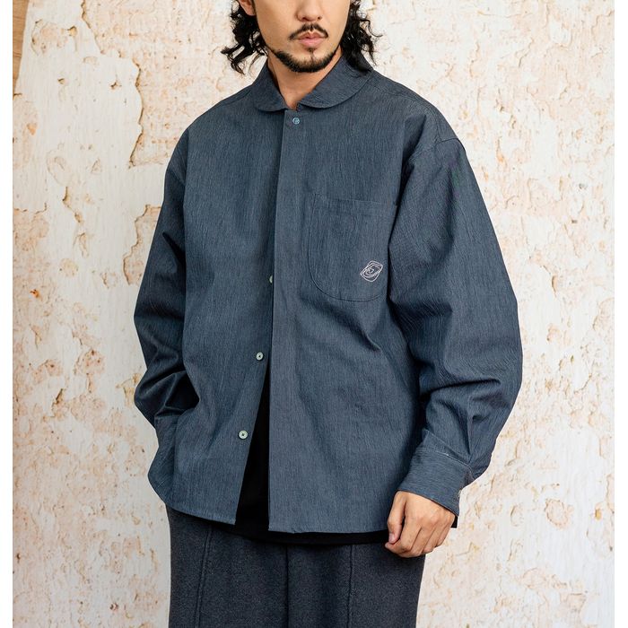 刺繍入りポケット シャツ M10404