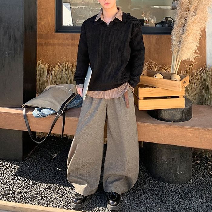 タック ワイドパンツ M10492