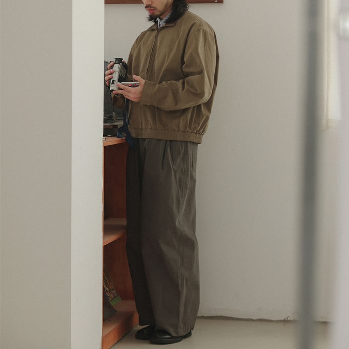 PUカラー フルジップ ブルゾン　M10381