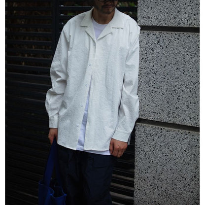 オープンカラー 長袖シャツ　M10371