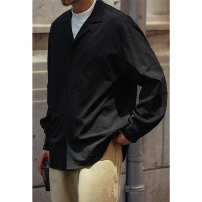 オープンカラー 長袖シャツ　M10371