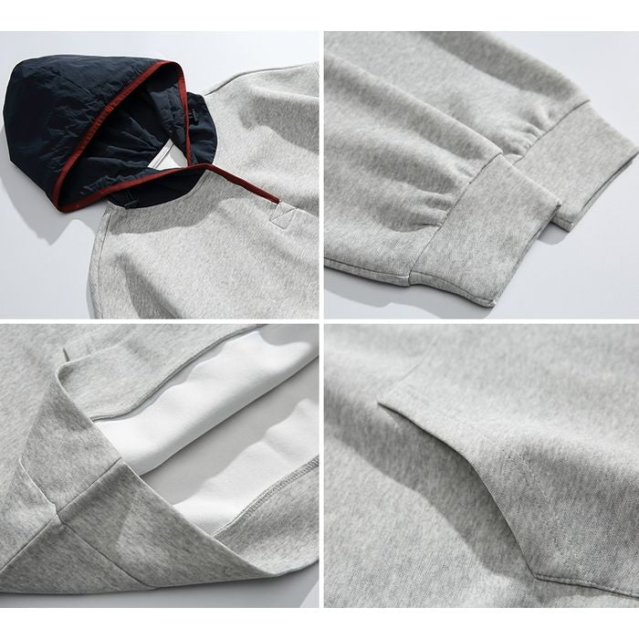 コントラストフード パーカー　M10545