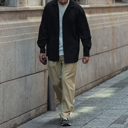 オープンカラー 長袖シャツ　M10371