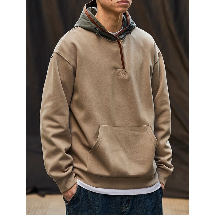 コントラストフード パーカー　M10545