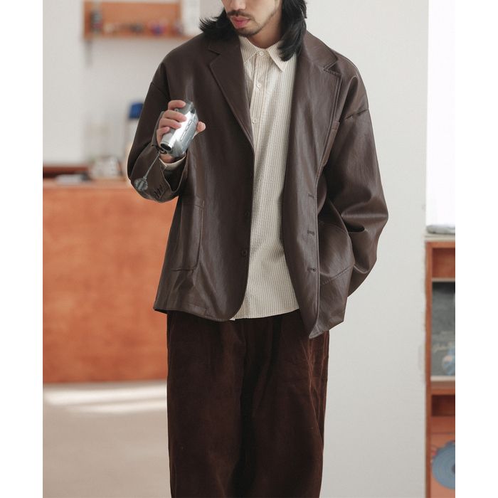 フェイクレザー ジャケット M10385