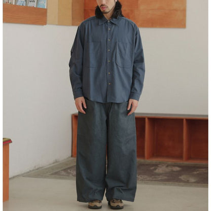 胸ポケット付き 長袖シャツ　M10362