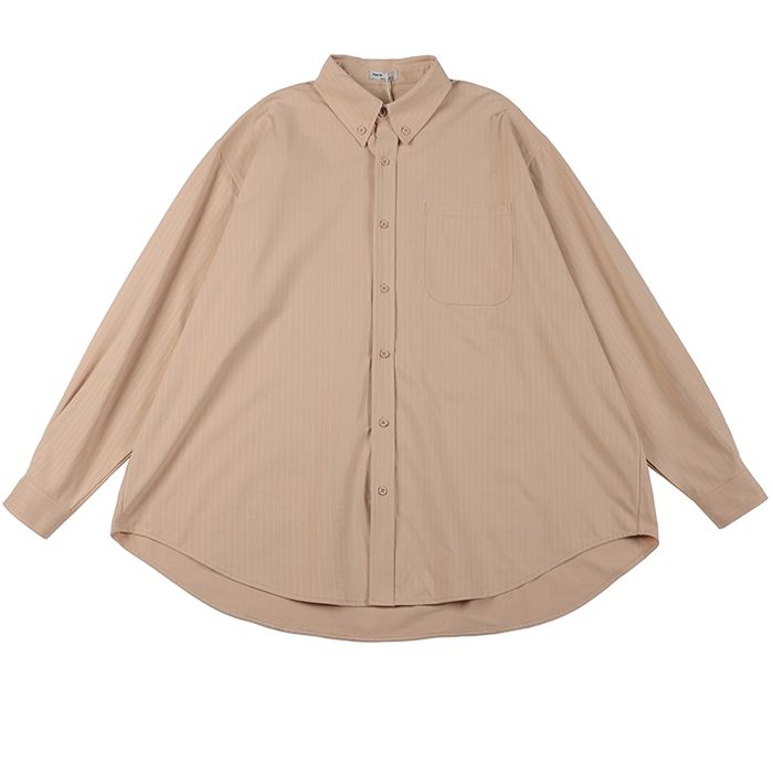 同色ストライプ 長袖シャツ　M10335