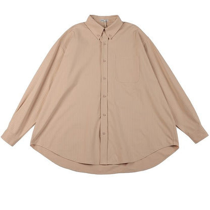 同色ストライプ 長袖シャツ　M10335