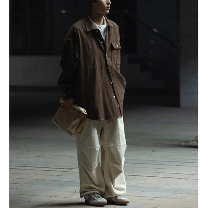 ステッチポケット 長袖シャツ　M10375