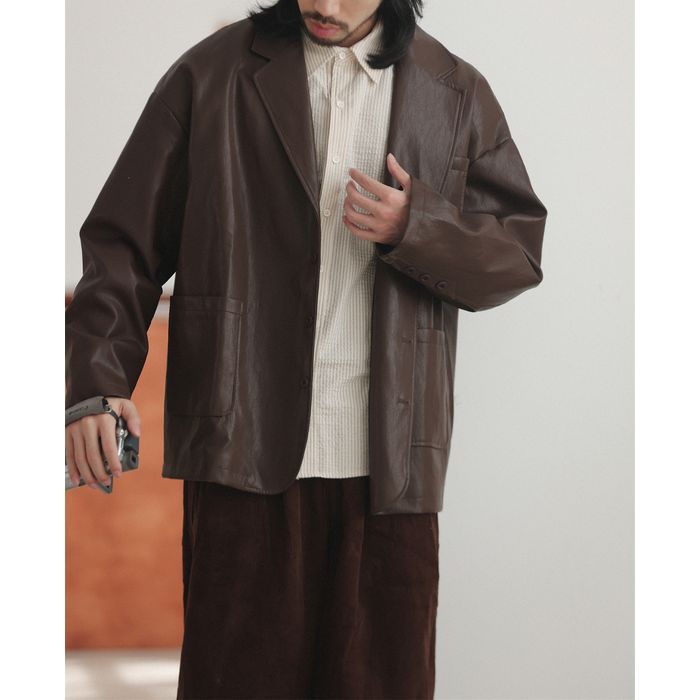 フェイクレザー ジャケット M10385