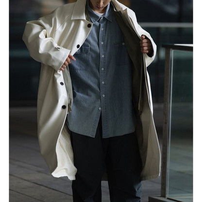 フェイクレザー ロングコート　M10354