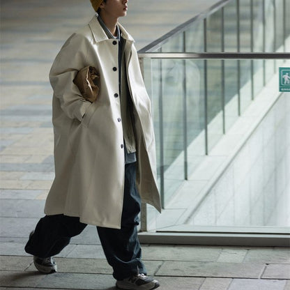 フェイクレザー ロングコート　M10354