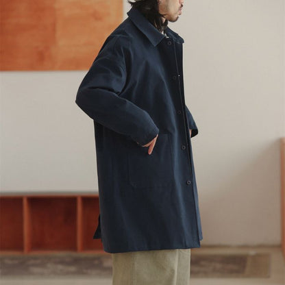 ミディアム丈ステンカラーコート　M10337